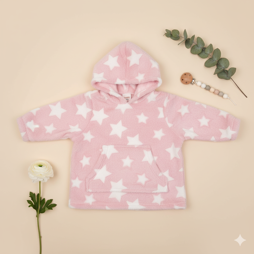 Pink Star Dressing Gown Hoodie
