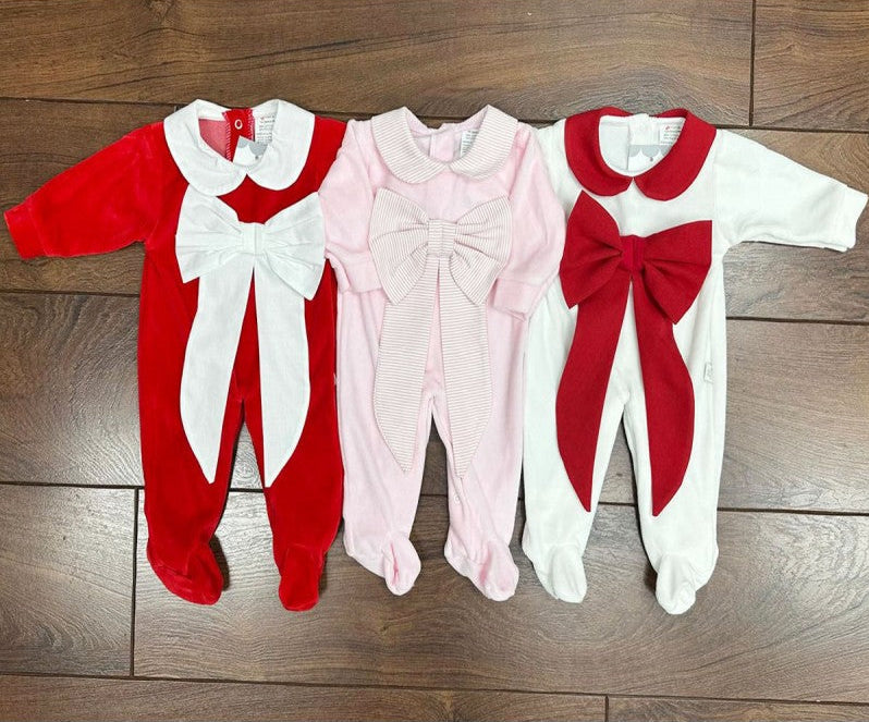 Christmas Morning Bow Footie