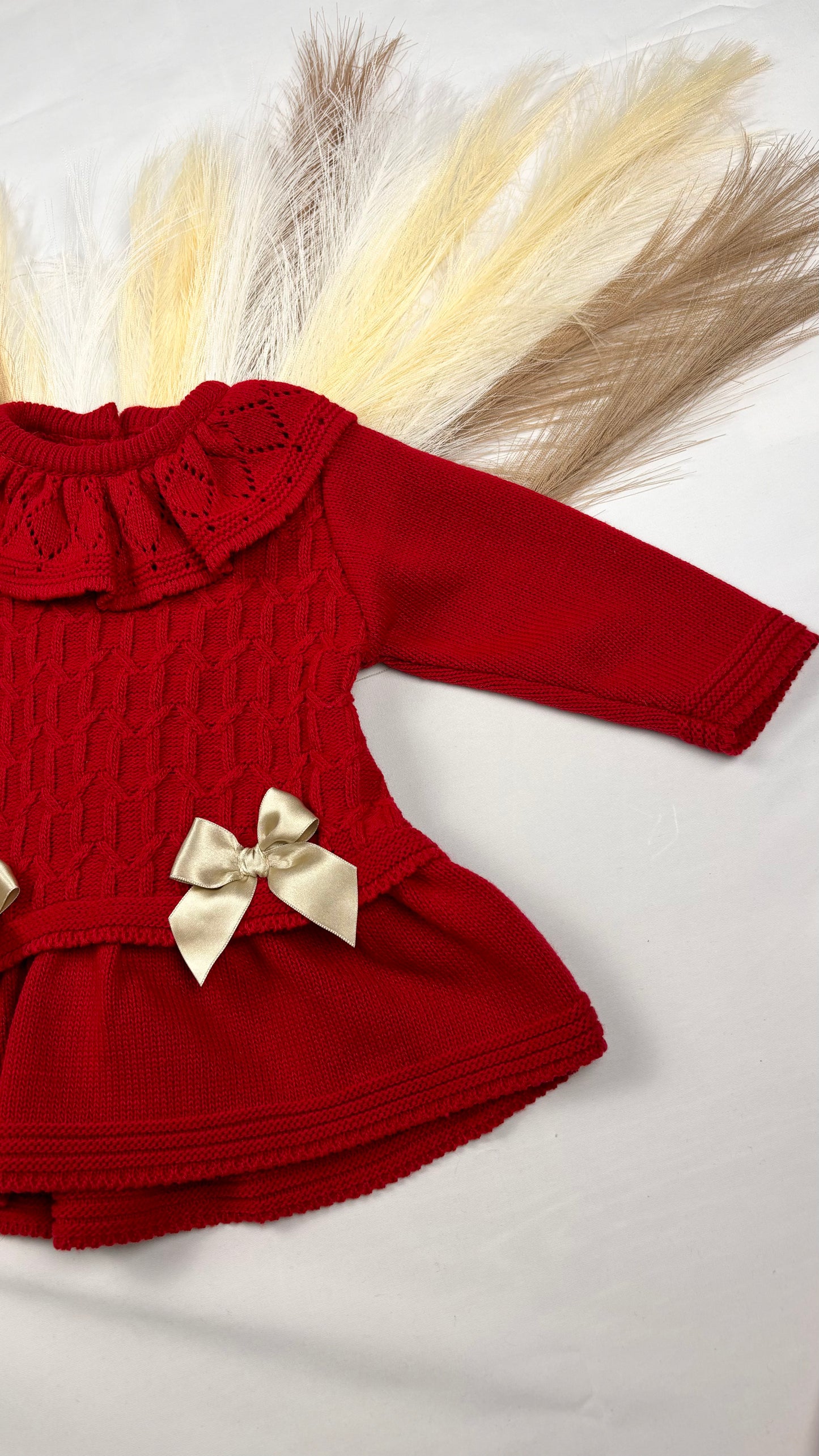 Red Christmas Dress With Bows