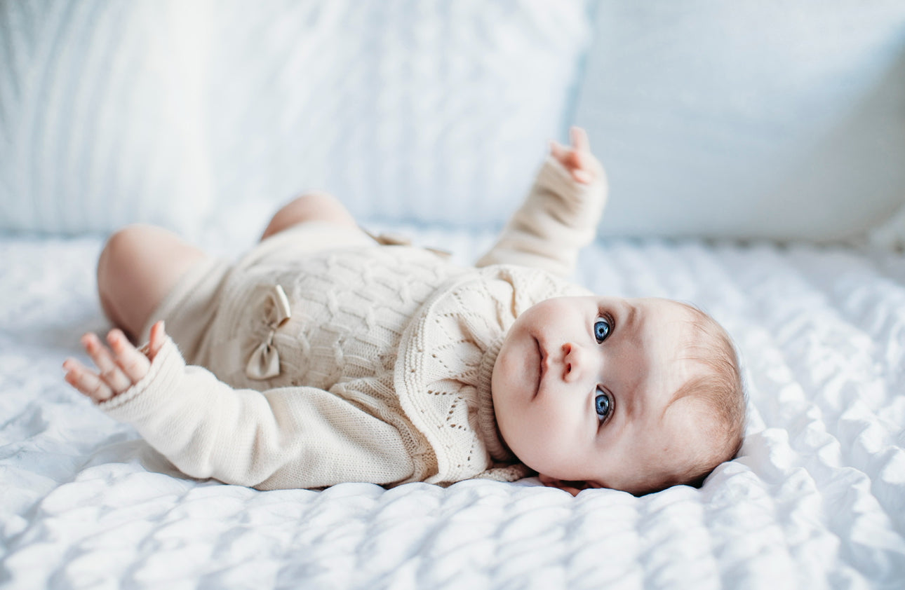 Beige Two Piece Set with Bows