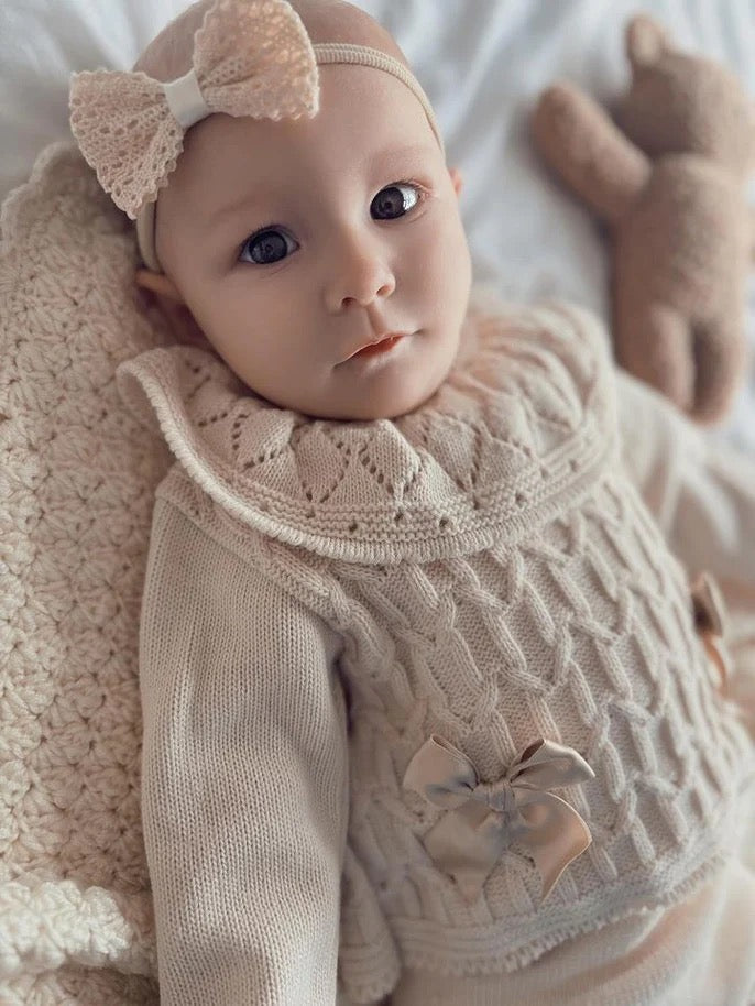 Beige Carmen Pants Suit